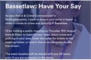 Commissioner invites people to 'Have their Say' on policing in Bassetlaw