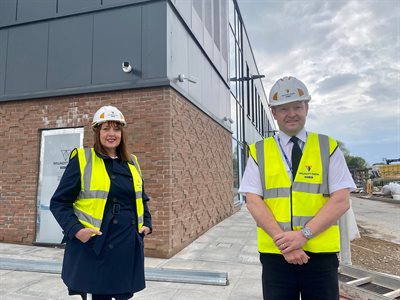 Commissioner Henry and Chief Constable Craig Guildford outside the new Custody Suite