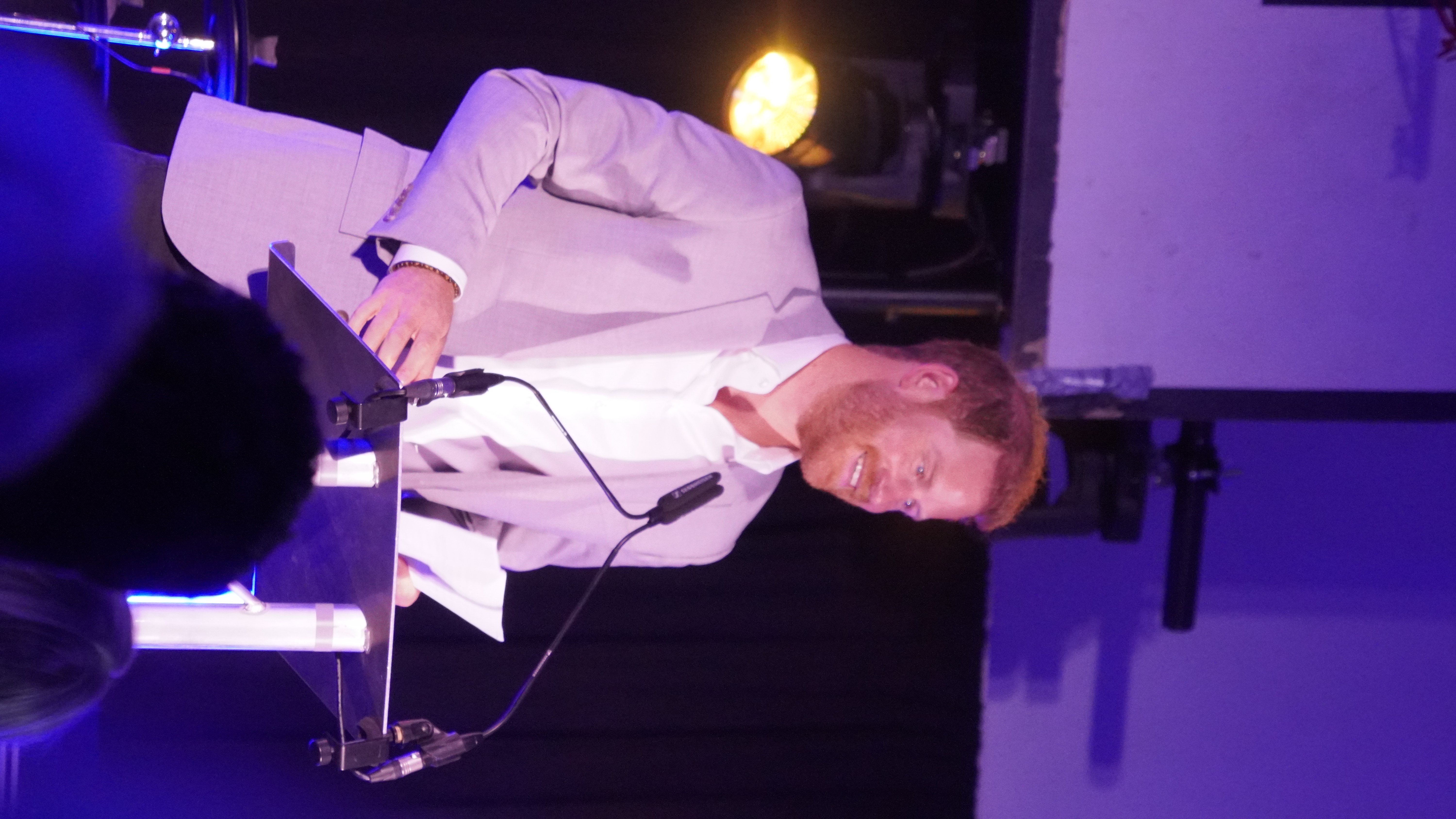 Prince Harry giving a speech