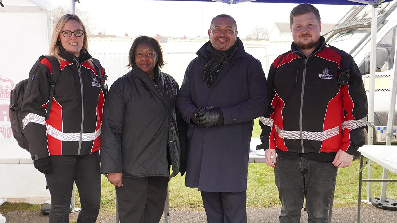 Police and Crime Commissioner Gary Godden alongside partners in Bassetlaw