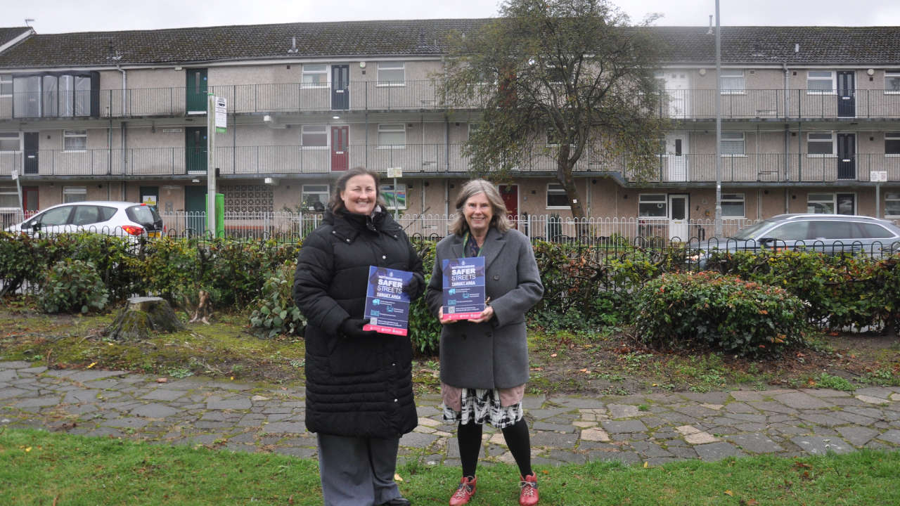 Pictured l-r: Nikala Elliott, Community Safety Manager and Cllr Lynne Schuller, Cabinet Member for Health and Wellbeing.