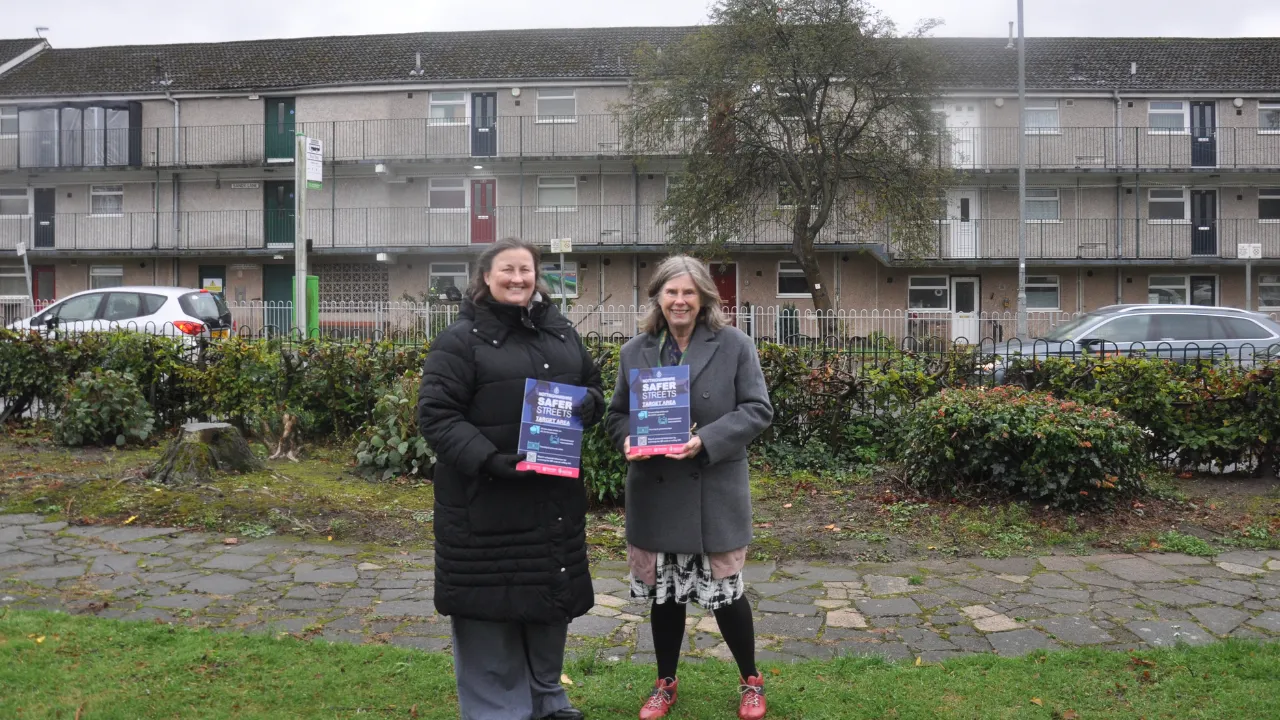 Pictured l-r: Nikala Elliott, Community Safety Manager and Cllr Lynne Schuller, Cabinet Member for Health and Wellbeing.