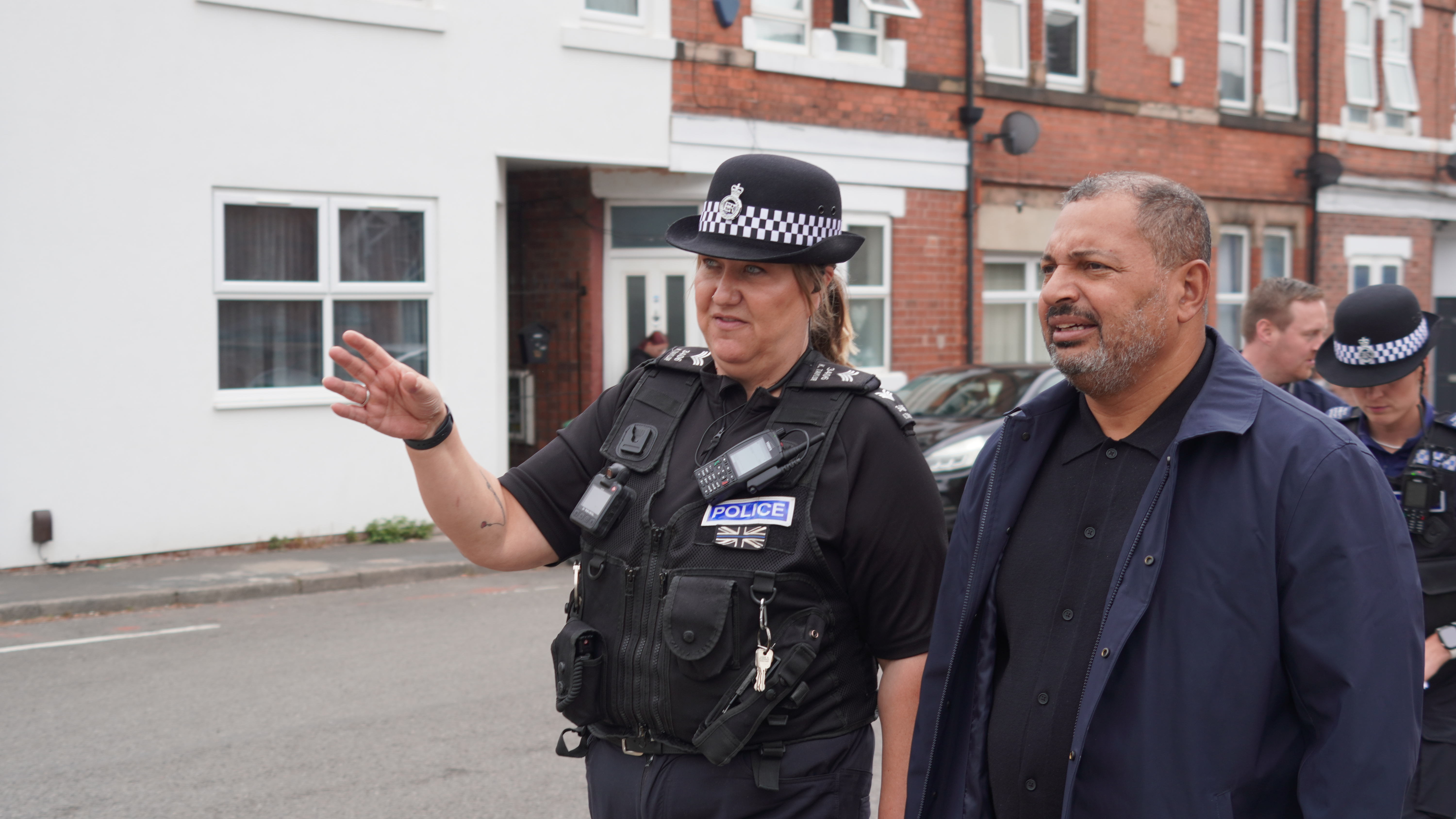 PCC Godden alongside a Nottinghamshire Police officer