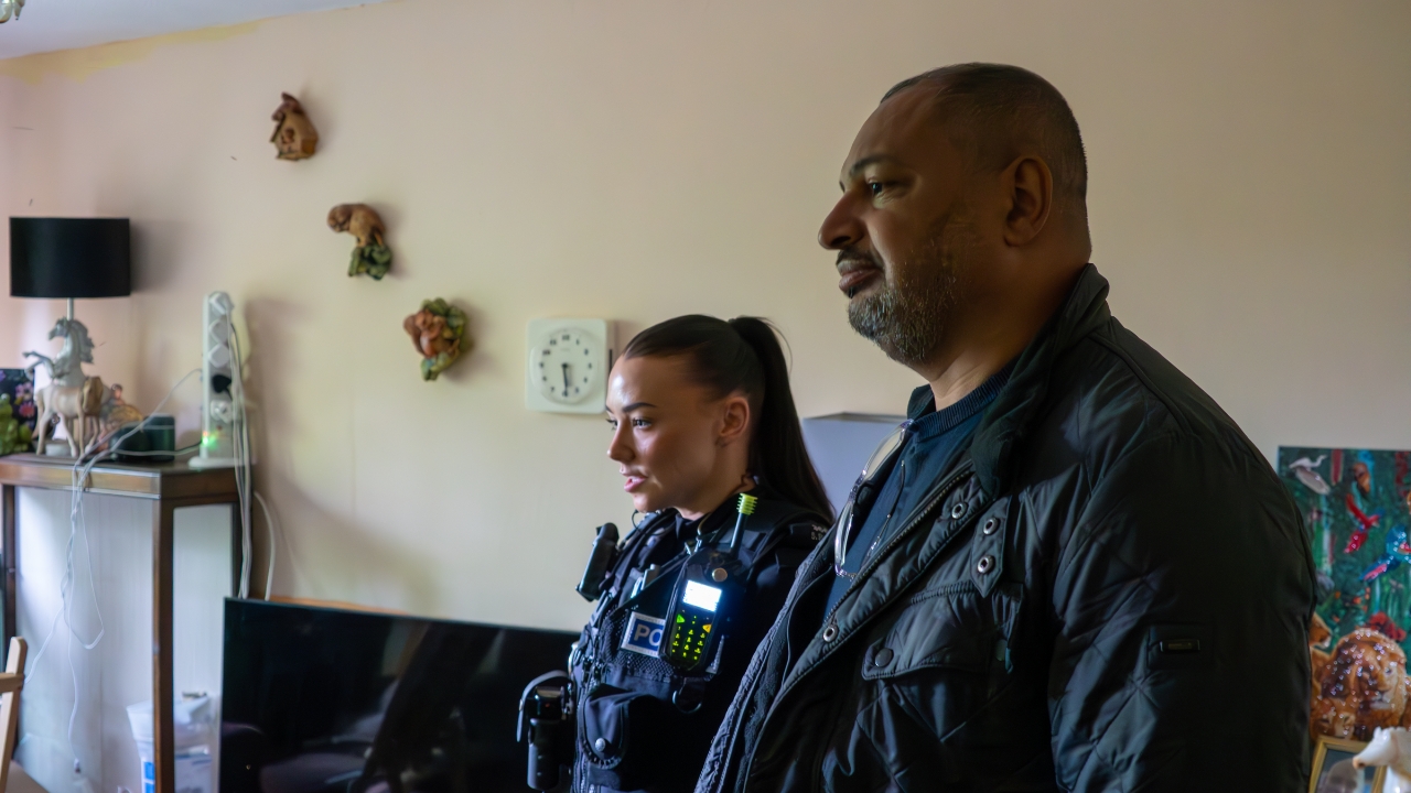 PCC Gary Godden with PC366 Sophie Elsom