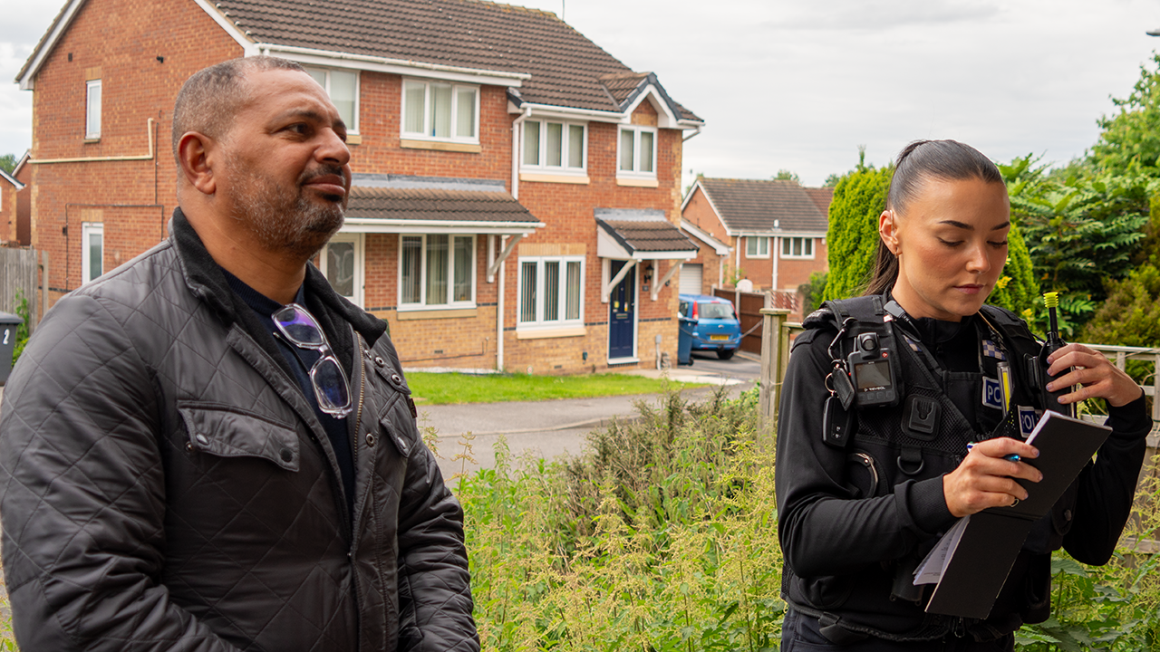 Police and Crime Commissioner Gary Godden alongside PC Sophie Elsom
