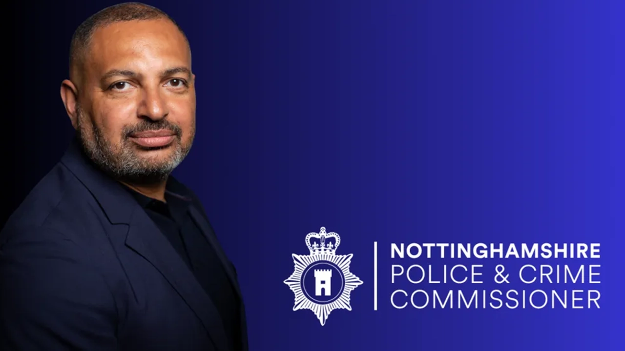 Nottinghamshire Police and Crime Commissioner Gary Godden alongside the Nottinghamshire OPCC logo