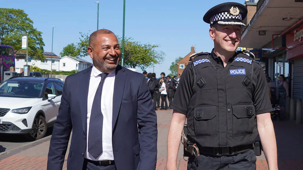 PCC Gary Godden alongside Chief Constable Steve Cooper
