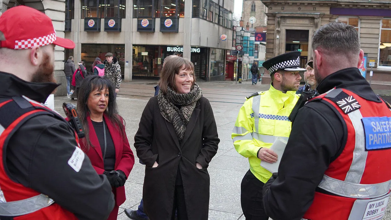 Deputy PCC Angela Kandola and Jess Phillips MP alongside local partners