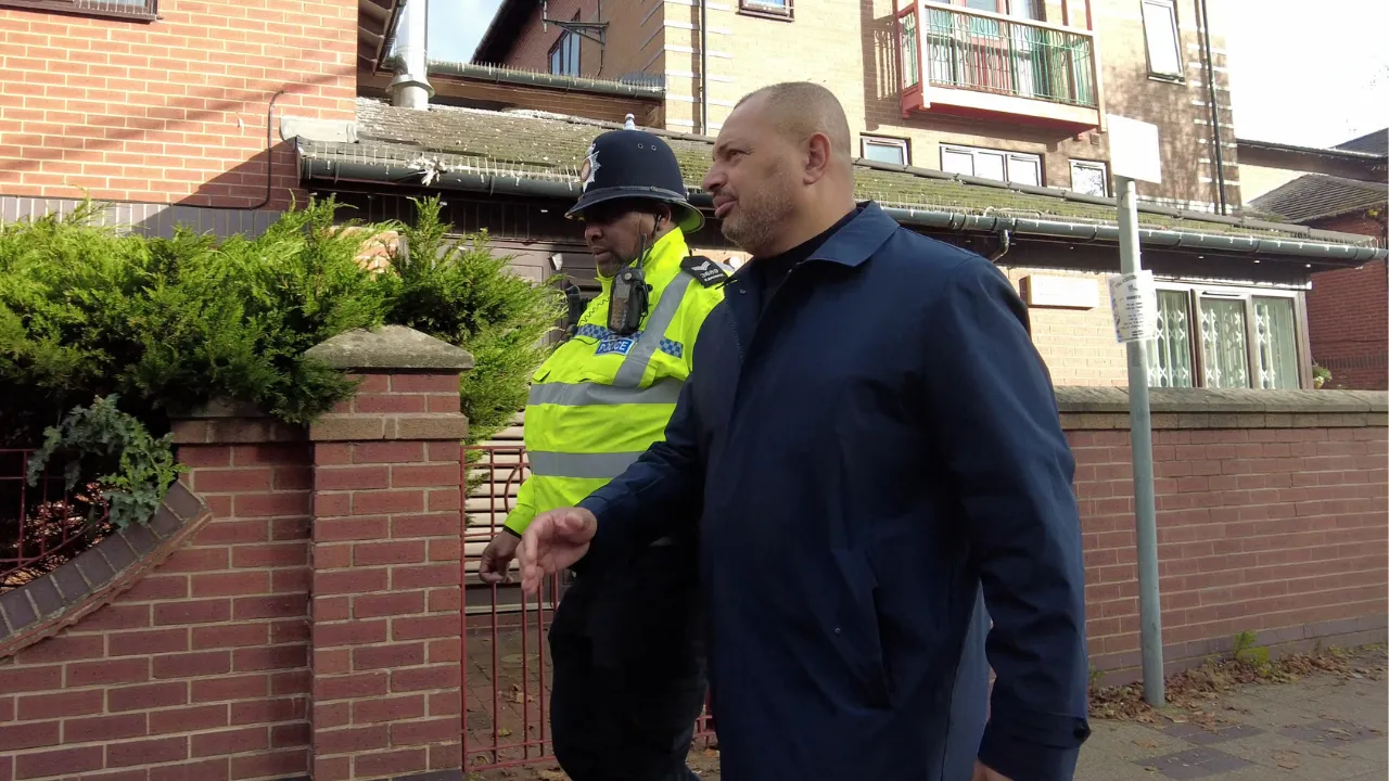 PCC Gary Godden on patrol with Sergeant Karl Browne.