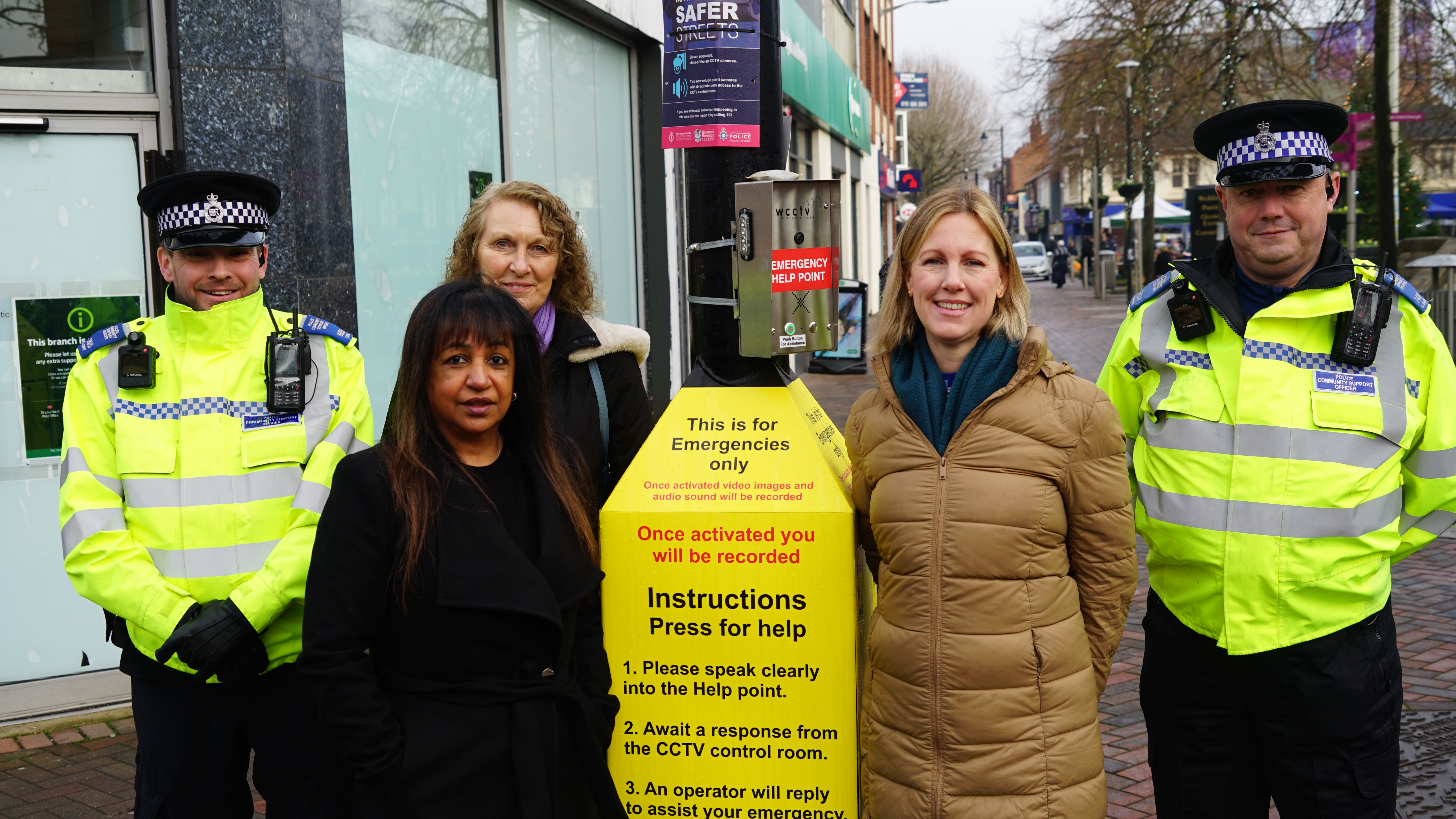 Deputy PCC Angela Kandola alongside partners in Beeston