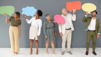 Generic image of people with speech bubbles.