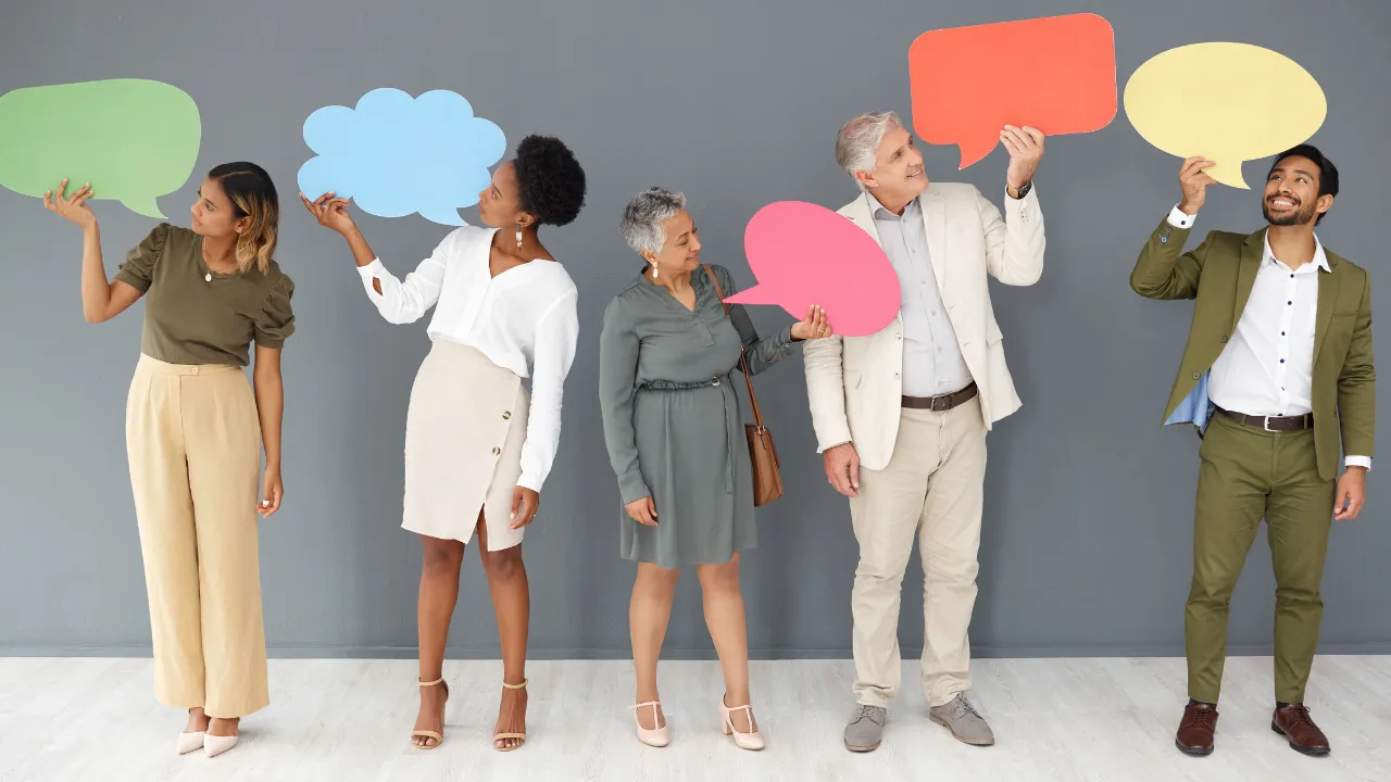 Generic image of people with speech bubbles.