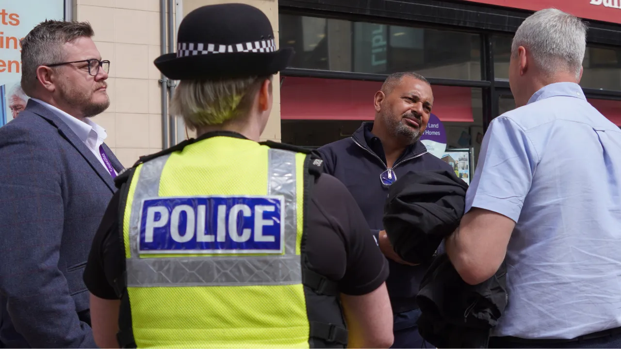 PCC Gary Godden engaging with the public in the high street