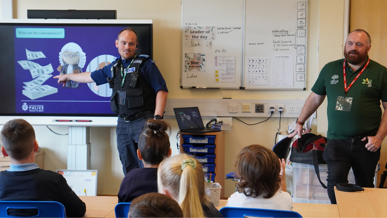 Children learning from the Operation Swift rural crime thematic grant programme.
