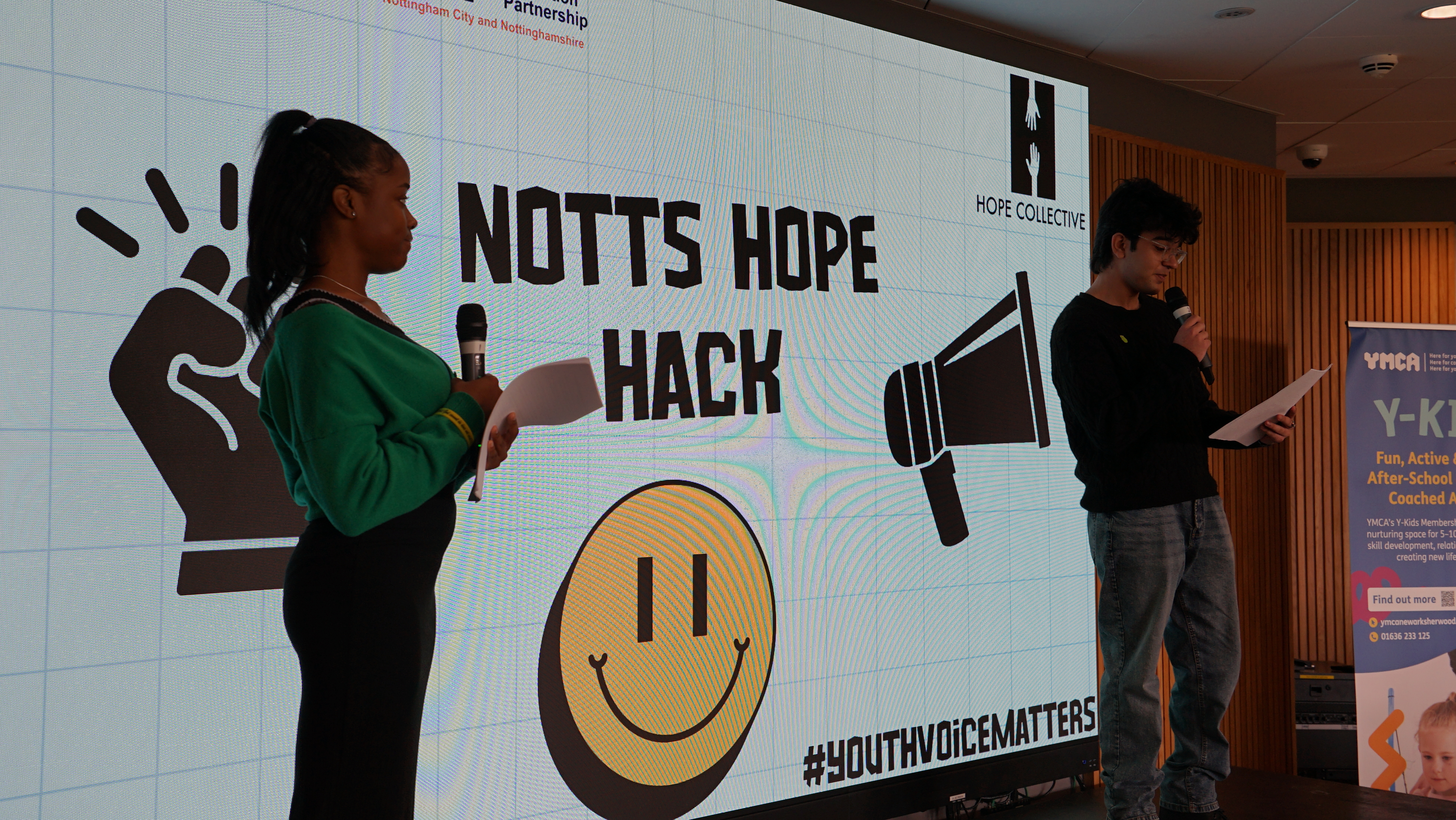 On stage at the Hope Hack
