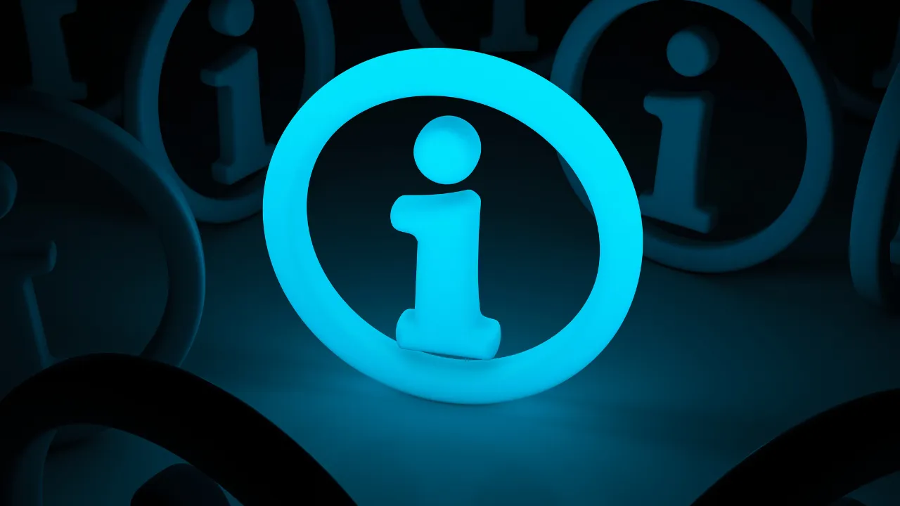 Generic image of the letter I to symbolise information.
